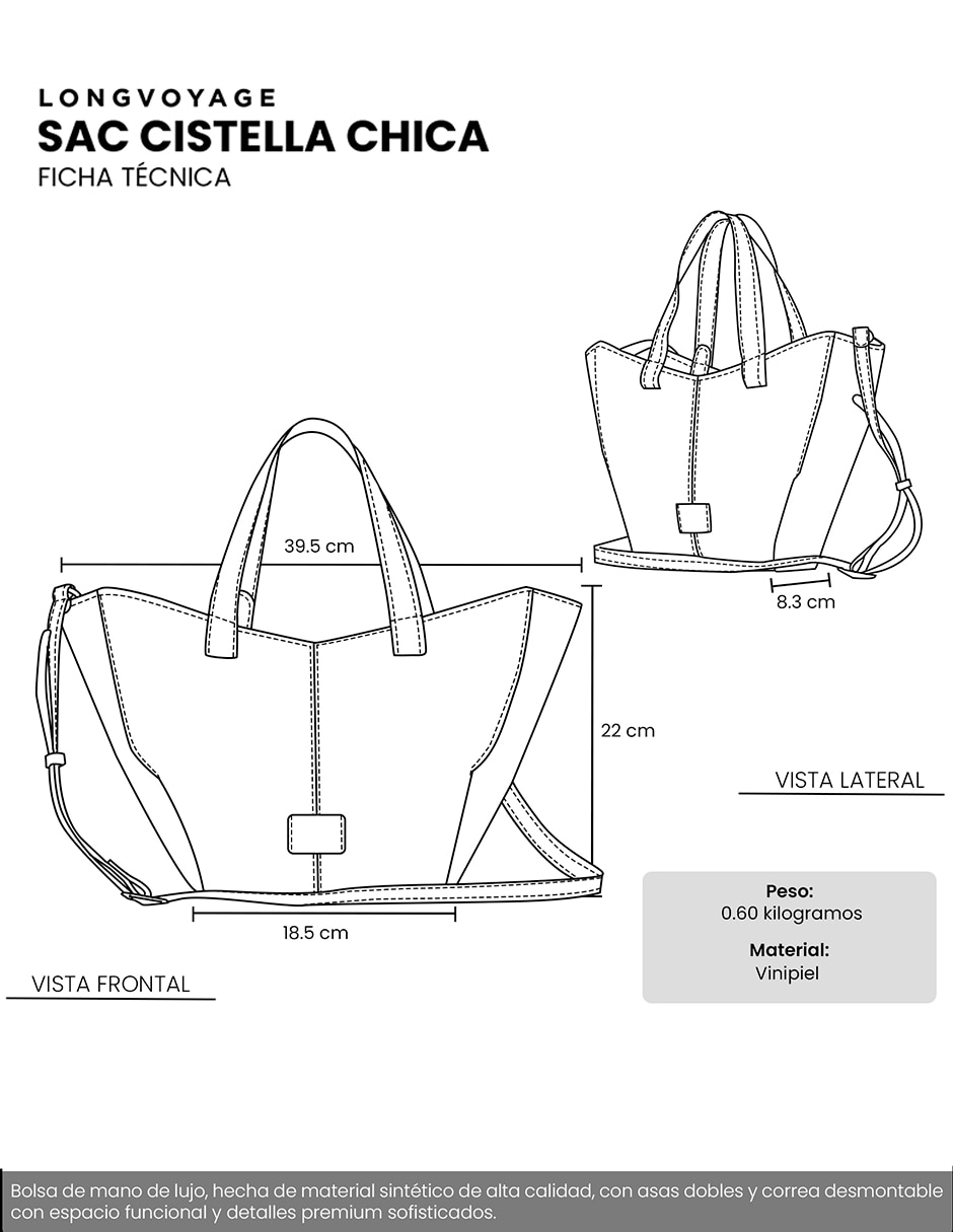 Bolsa tote longvoyage manola de acetato para mujer